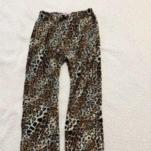 Y2K Leopard Print Pajama Pants in Brown and Black